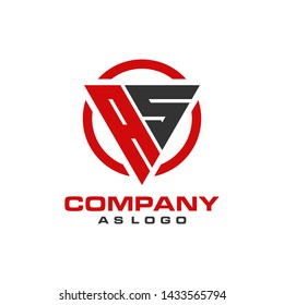 The letters A and S with a triangle logo