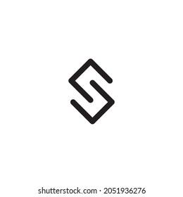 letras S y U y C símbolo sencillo vector