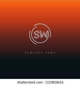 Letters S W Joint logo icon vector template.