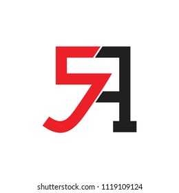 letters sa abstract design logo vector 