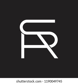 letters sa linked lines logo vector