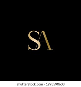 Letters SA logo design. Vector illustration.