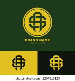 Buchstaben AS- oder SA-Monogramm-Vorlagenlogo als Erstschrift für Kleidung, Bekleidung, Marke