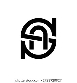 Buchstaben AS oder SA Monogramm mit weißem Hintergrund.