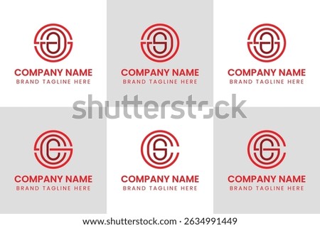 Letters SAA AAS ASA SCC CCS CSC Monogram Logo, suitable for any business