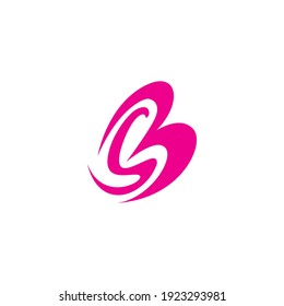 Letters SB Love Logo Symbol,
Simple Design.