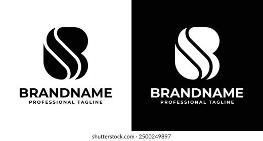 Logotipo del monograma del SB de las letras, conveniente para cualquier negocio con las iniciales del SB o del BS