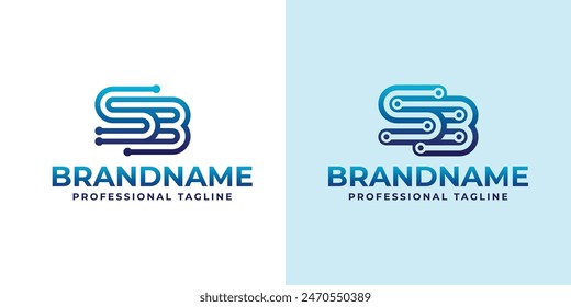 Letters SB Technology Logo, Great for Tech Hardware and Electronics Brands