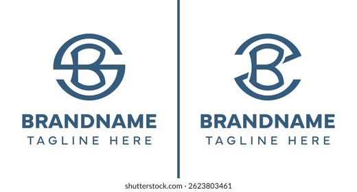 Letras SB y ZB Monogram Logo, adecuado para cualquier negocio con SB BS ZB BZ iniciales