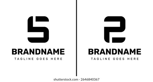 Letras SB ou ZP Monogram Logo, adequado para qualquer marca com iniciais SB BS ZP PZ