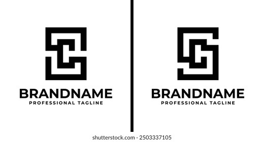Letters SC Monogram Logo, suitable for any business with CS or SC initials