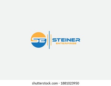 letters SE Abstract logo design template