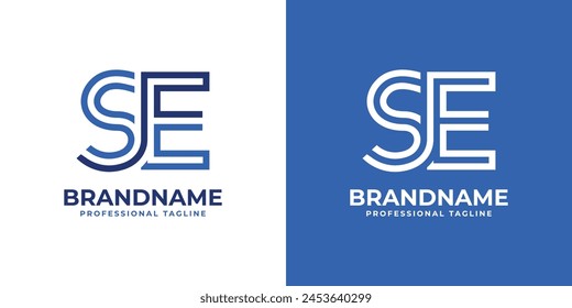 Letters SE Line Monogram Logo, suitable for business with SE or ES initials