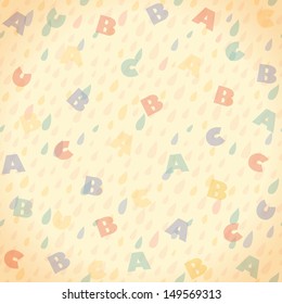 Letters seamless background.Vector illustration