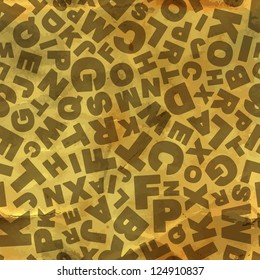 Letters. Seamless pattern.