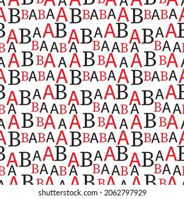 letters Seamless Pattern Design. Vector Illustration.
