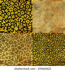 Letters. Seamless pattern. Vector illustration. 