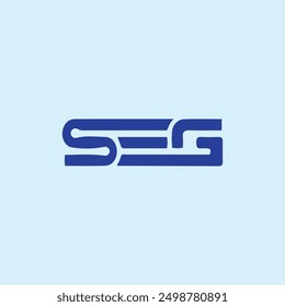 letters seg text logo design vector