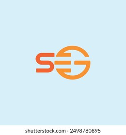 letters seg text logo design vector