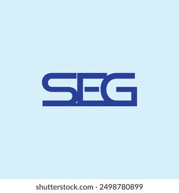 letters seg text logo design vector