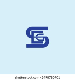 letters seg text logo design vector