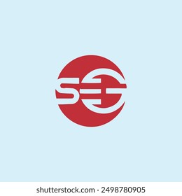 letters seg text logo design vector