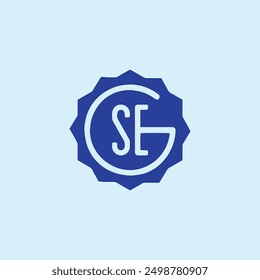 letters seg text logo design vector