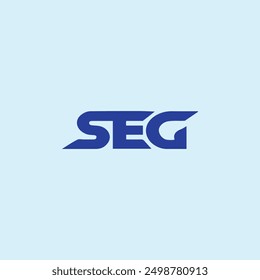 letters seg text logo design vector