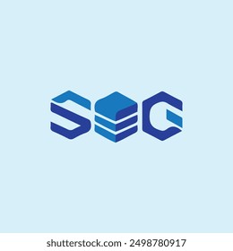 letters seg text logo design vector