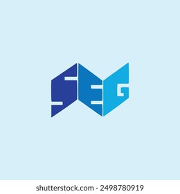 letters seg text logo design vector