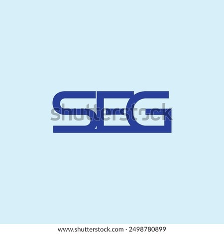 letters seg text logo design vector