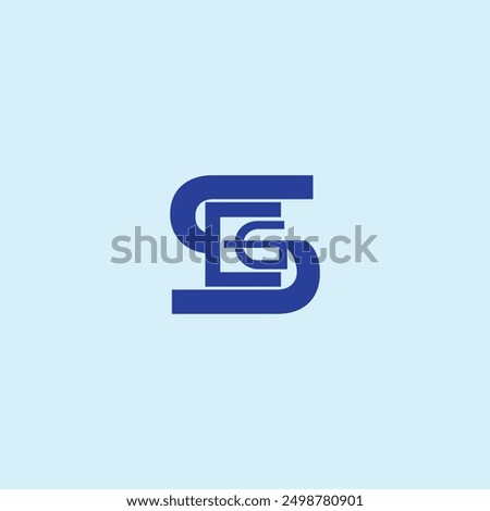 letters seg text logo design vector