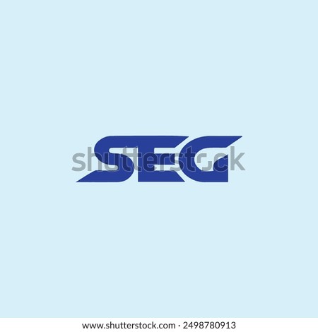 letters seg text logo design vector