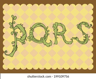 Letters set PQRS