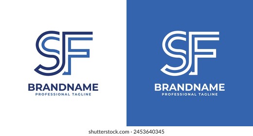 Buchstaben SF Line Monogram Logo, geeignet für Geschäfte mit SF oder FS Initialen