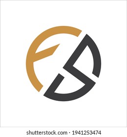 letters sf linked logo vector