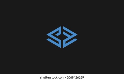 LETTERS SF LOGO DESIGN WITH NEGATIVE SPACE EFFECT FOR ILLUSTRATION USE