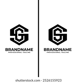 Logotipo del monograma del hexágono de las letras SG y GS, conveniente para el negocio con las iniciales de SG o GS