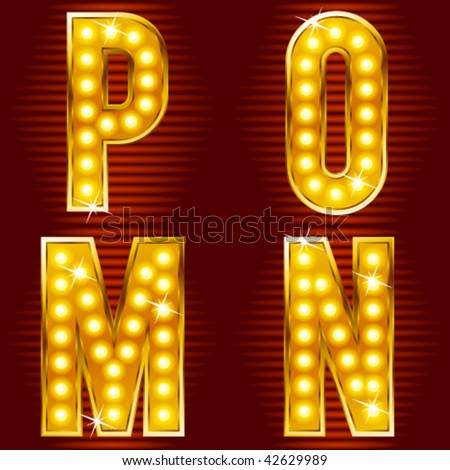 Image, Stock Photo HOTEL illuminated letters