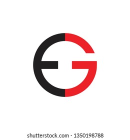 letters eg simple circle line geometric logo