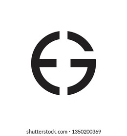 letters eg simple circle line geometric logo