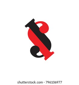 letters sj linked design logo vector