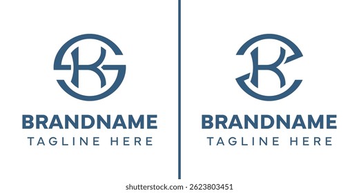 Letters SK and ZK Monogram Logo, suitable for any business with SK KS ZK KZ initials