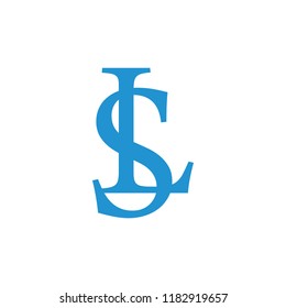 letters sl linked monogram logo vector