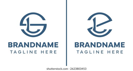 Letters SL and ZL Monogram Logo, suitable for any business with SL LS ZL LZ initials