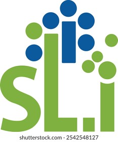 letters S.L.I logo idea concep, premium vector