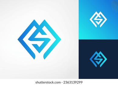 The letters SM or MS form a diamond shape which symbolizes jewelry. A logo that looks sophisticated and elegant. Perfect for fashion company logos, or monograms.