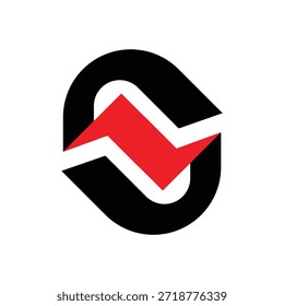 Cartas SN thunder logotipo design isolado com fundo branco. 