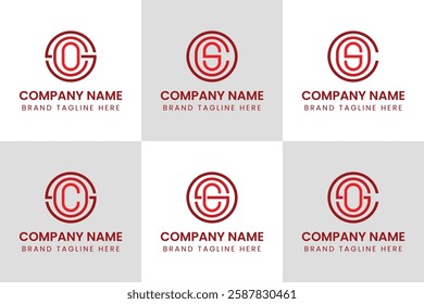 Letters SOC SCO OCS OSC COS CSO Monogram Logo, suitable for any business