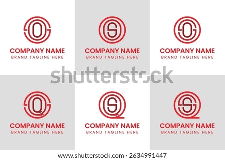 Letters SOO OOS OSO SQQ QQS QSQ Monogram Logo, suitable for any business